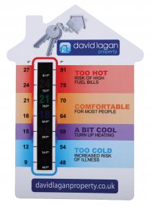 Large House Shape Temperature Gauge Cards