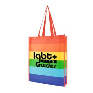 Rainbow Shopper Non-Woven Tote Bag