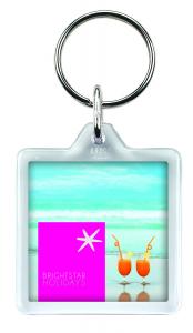 Vial Square Acrylic Keyring