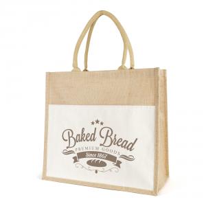 Eldon Large Jute And Canvas Shopper