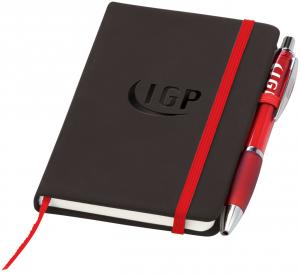 A6 Small Noir Soft Touch Notebook With Lined Pages